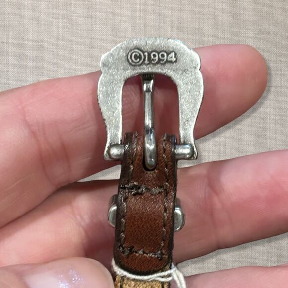 Brighton 1994 Leather Safari Animal Charm Bracelet Vintage Zebra Elephant Bear - Picture 4 of 7